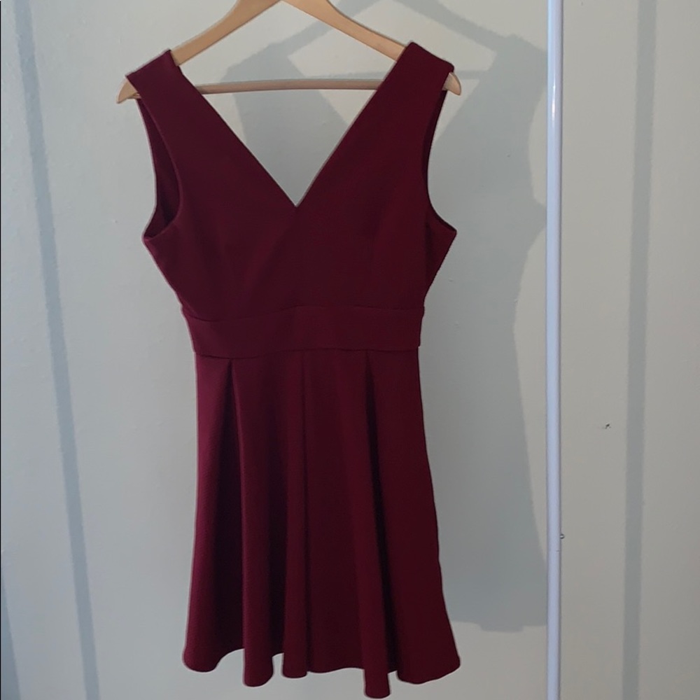 Backless red dress